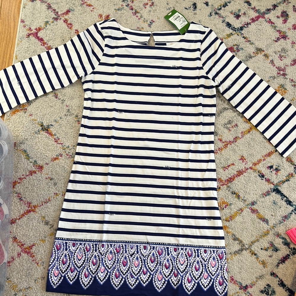 Striped Navy and White Kids Dress
